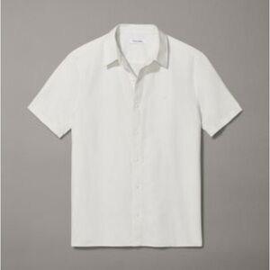 Calvin Klein White Casual Button Down Shirt